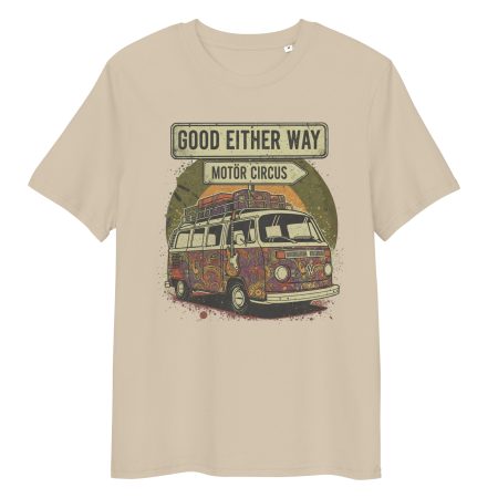 unisex-organic-cotton-t-shirt-desert-dust-front-68bec08fbcdd6.jpg "Good Either Way" organic cotton t-shirt